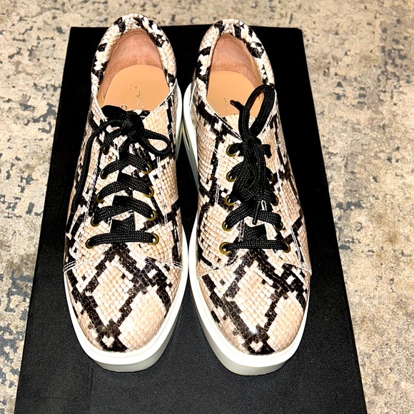 LINEA PAOLA PLATFORM SNAKESKIN SNEAKER - Picture 1 of 4